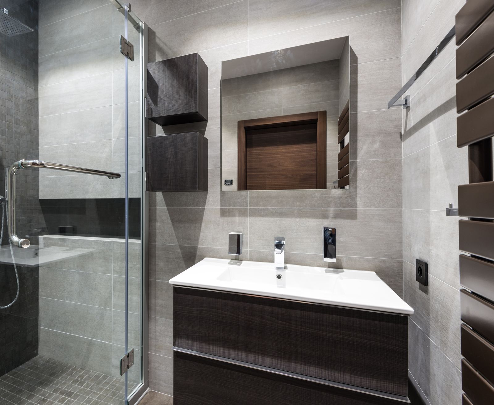 Park Hill Tudor, restored, Park Hill. Full bathroom remodel.
